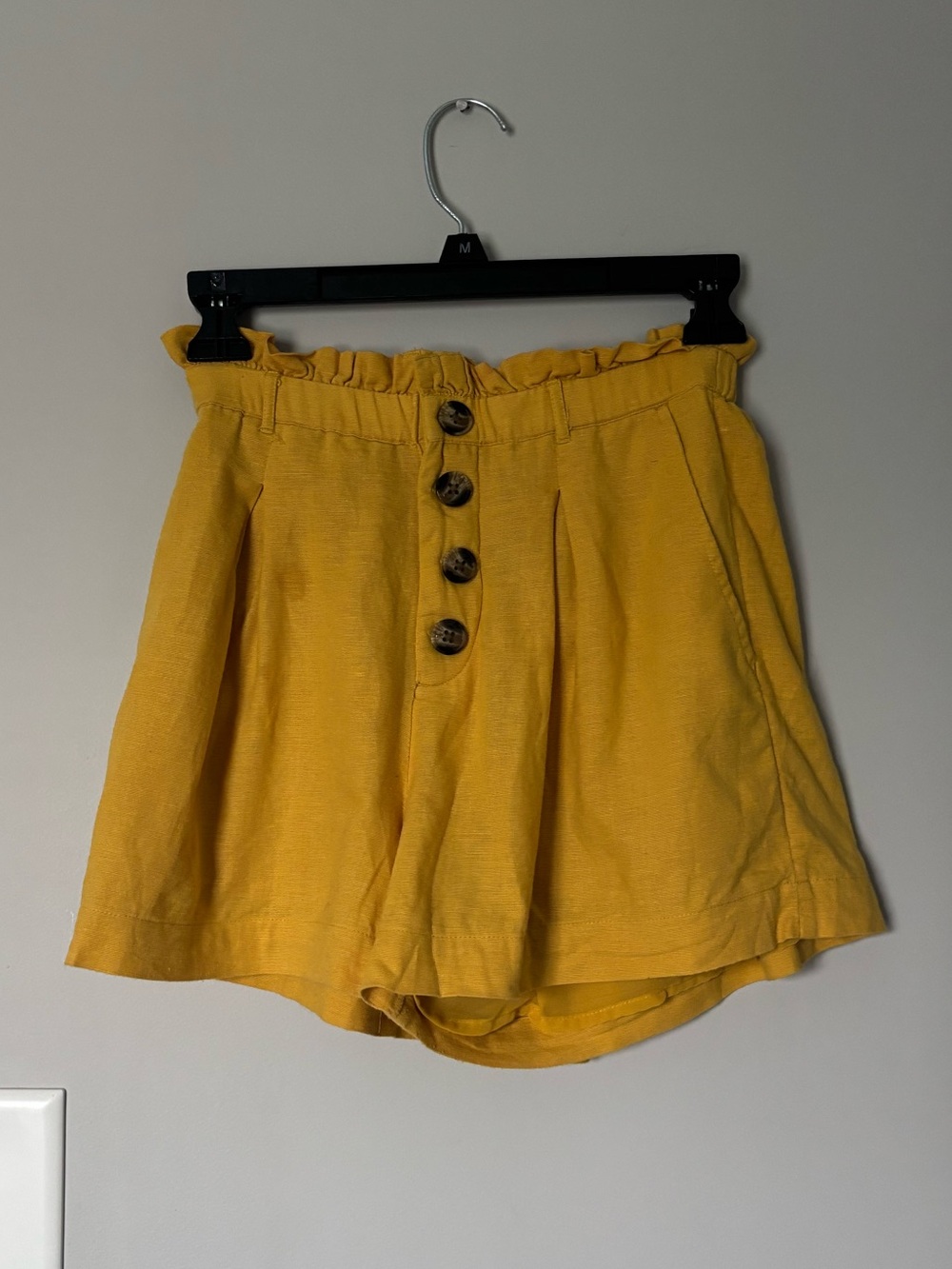 American Eagle Mustard Yellow Elastic Waist Shorts